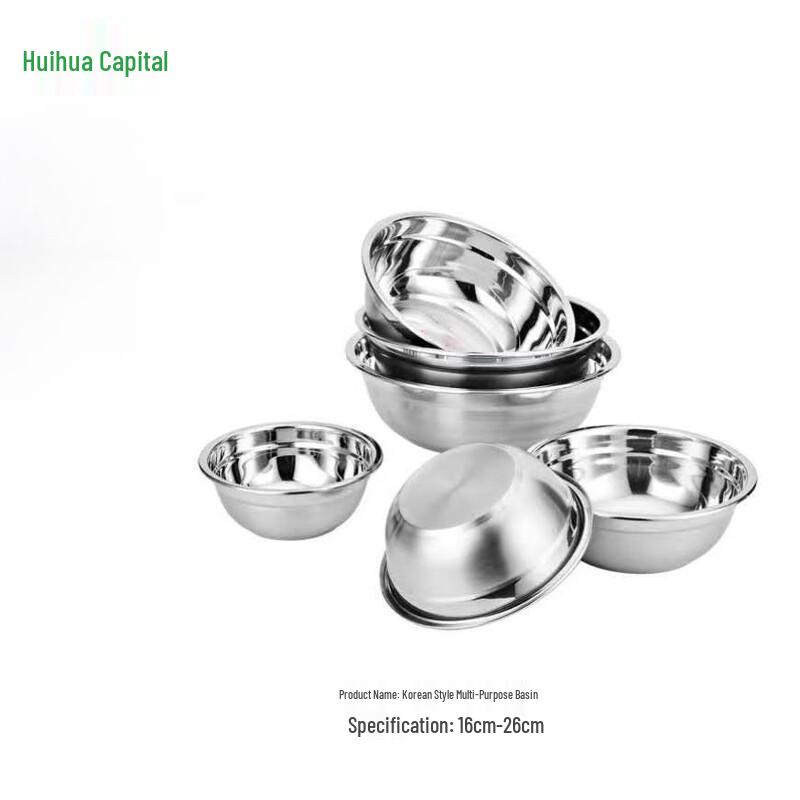 HUIHUADU Stainless Steel Korean Style Serving Basin