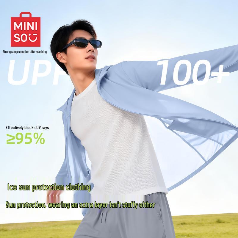 MINISO Men s Ice Silk Sun Protection Hooded Jacket M