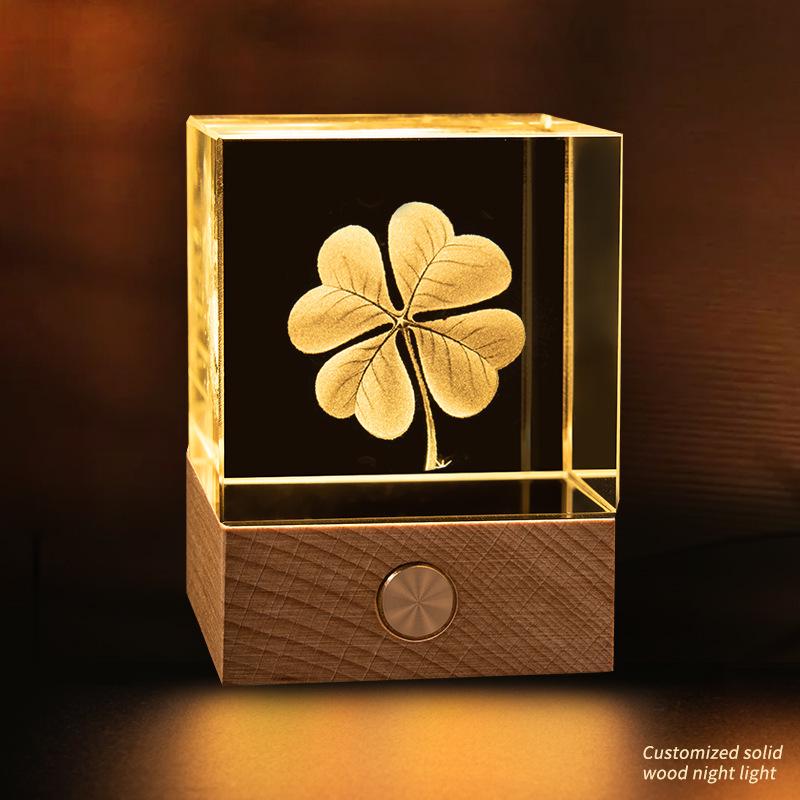 Starry Sky Cube Crystal Night Light: Creative Bedside Atmosphere Lamp