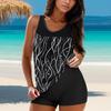 Women Swimsuit With Shorts  Flowy Two Piece Swimsuits  Bathing Swimwear