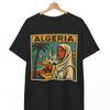 Algerije Retro Strip T-shirt: Vintage Noord-Afrikaanse Pop Art