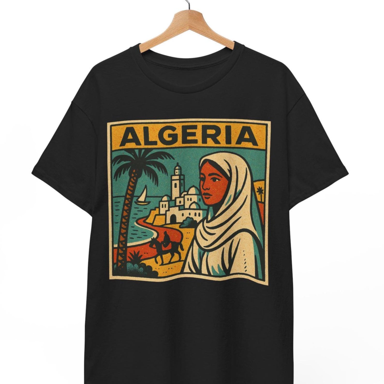 Algeria Retro Comic T-Shirt: Vintage North African Pop Art S