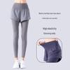 Women's Quick-Dry Two-in-One Sports Leggings - Lightweight, Elastic, Ideal for Spring & Summer Running, Yoga, and Fitness