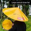 Conical Rain Hat: Waterproof Sanitation Worker Headwear and Fishing Umbrella