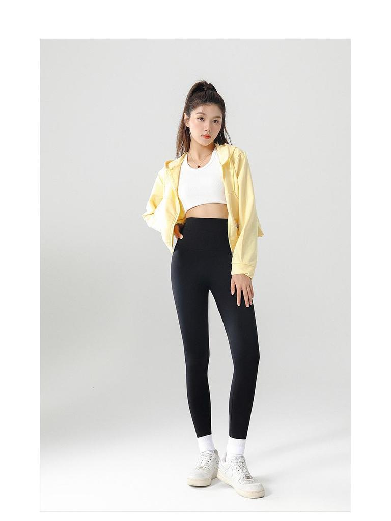 Women's High-Waist Shark Capri Yoga Pants - Fleece, Tummy Control, Butt Lift, Seamless, Spring/Summer/Autumn.
