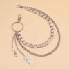 Punk Leaf Shaped Belt Chain For Jeans Pants Skirts Personalized Trouser Chain Women Men Hip Hop Tassel Pendant Decor