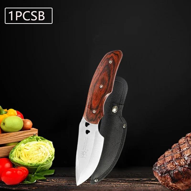 WXCOO 1PCS Kitchen Forged Knife Meat Cutting Knife Stainless Steel Butcher BBQ Knife Bottle Opener Knife Kitchen Accessories