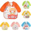Waterproof Stain-Proof Baby Bib & Art Smock for 1-3 Year Olds – Thin Long-Sleeve Korean Style, Ideal for Summer.