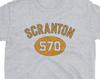 Scranton Pa 570 Area Code Retro Vintage Distressed Electric City of Love Unique T-Shirt