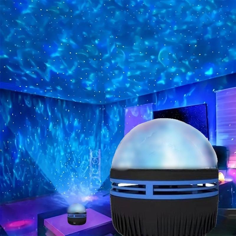 LED Starry Sky Projection Light Northern Lights Ambient Light Water Ripple Spiral Cloud Starry Sky Light Bedroom Night Light