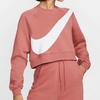 Nike Sportswear Swoosh Logo Crew Neck Sweatshirt Women Tops Pink BV3934-897