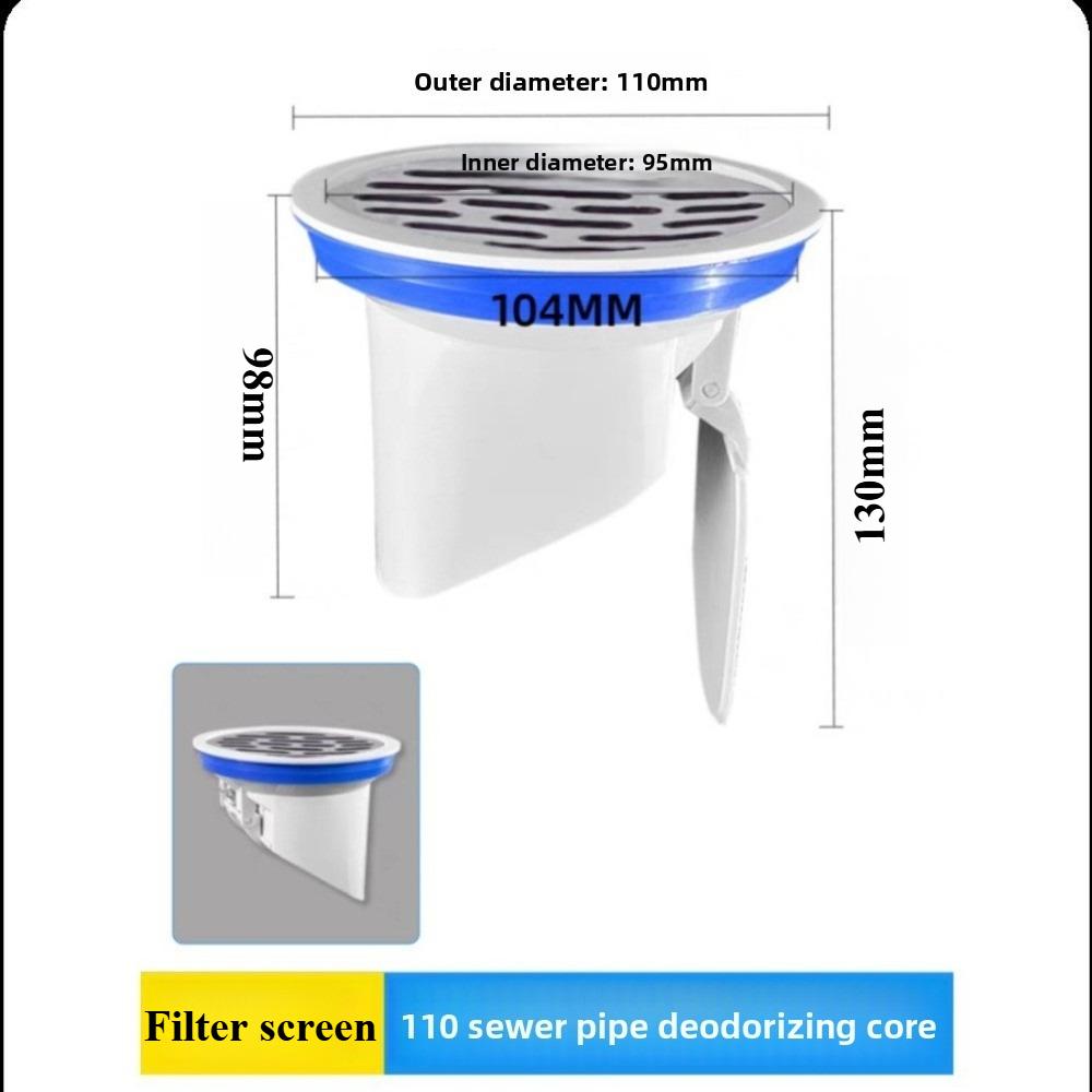 Automatic Closing Toilet Flange Ring Anti Leak Seal Odor Resistant Floor Outlet Spill Proof Shower Drain Bathroom Accessories