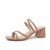 Fashion 2025 Summer Women's Sandals Casual Female Slippers Fashion Sexy Female Shoes Square Heel Open Toe Ankle Strap Sandals Sandalias