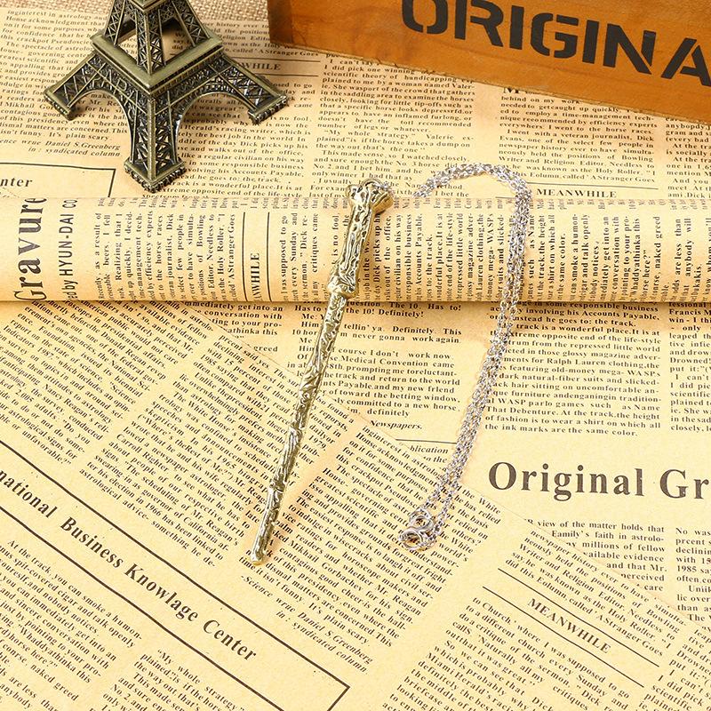 Harry Potter Cosplay Props Magic Wand Metal Pendant Keyring Car Backpack Key Holder Vintage Jewelry Christmas Gift for Friends