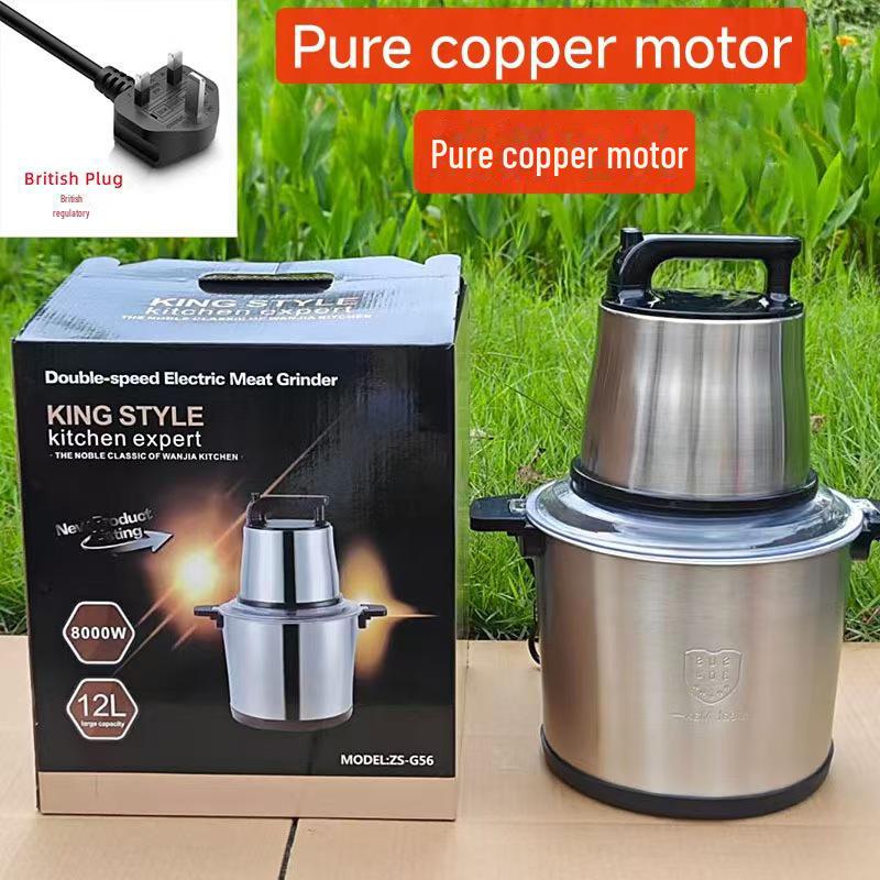 Fufumachine 110V 6L Meat Grinder & Multi-Function Electric Mixer for Chopping and Cooking