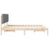 Bed Frame with Upholstered Headboard Light Grey 180 x 200 cm