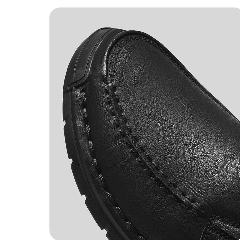 New Soft Leather Men's Shoes Outdoor Men's Loafers Luxury Breathable Men's Driving Shoes Non-Slip Men's Casual Shoes