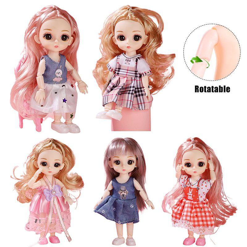 1/12 6.6in Bjd Princess Dolls Cute Moveable Joints Kids Birthday Gift