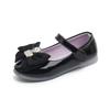 Spring, Summer, and Autumn New Style Bow Bear Design Girls' Comfortable Versatile Soft-Soled Flats for Performances, Fashionable Princess Style.