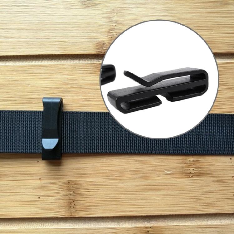 20Pcs Webbing Ending Clip Keeper Replacement Quick Slip Keeper Buckles Clip Connect Buckles for Webbing Backpack Belt