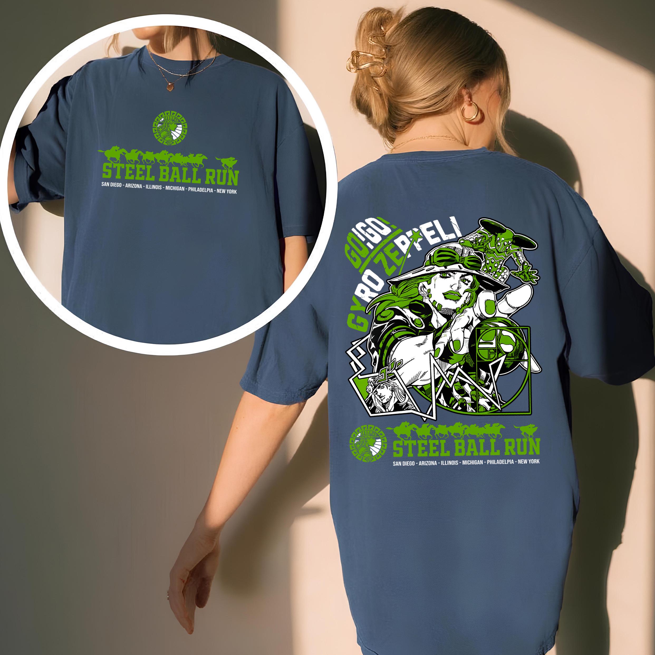 

2026 Gyro Zeppeli JoJo Steel Ball Run Anime Graphic Unisexs TShirt Unisex ONeck Cotton Short Sleeve Y2k Oversized Popular Tee 4XL