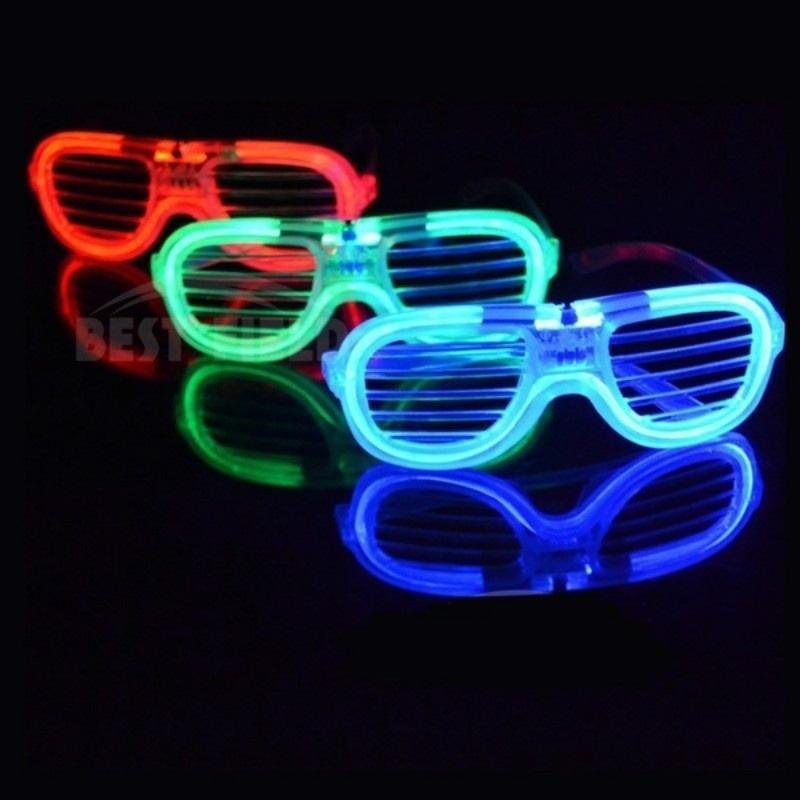 Occhiali LED Lampeggianti per Festa Compleanno Divertenti Scherzosi Fluorescenti Luminosi Costume Rave Festa DJ Luminosi