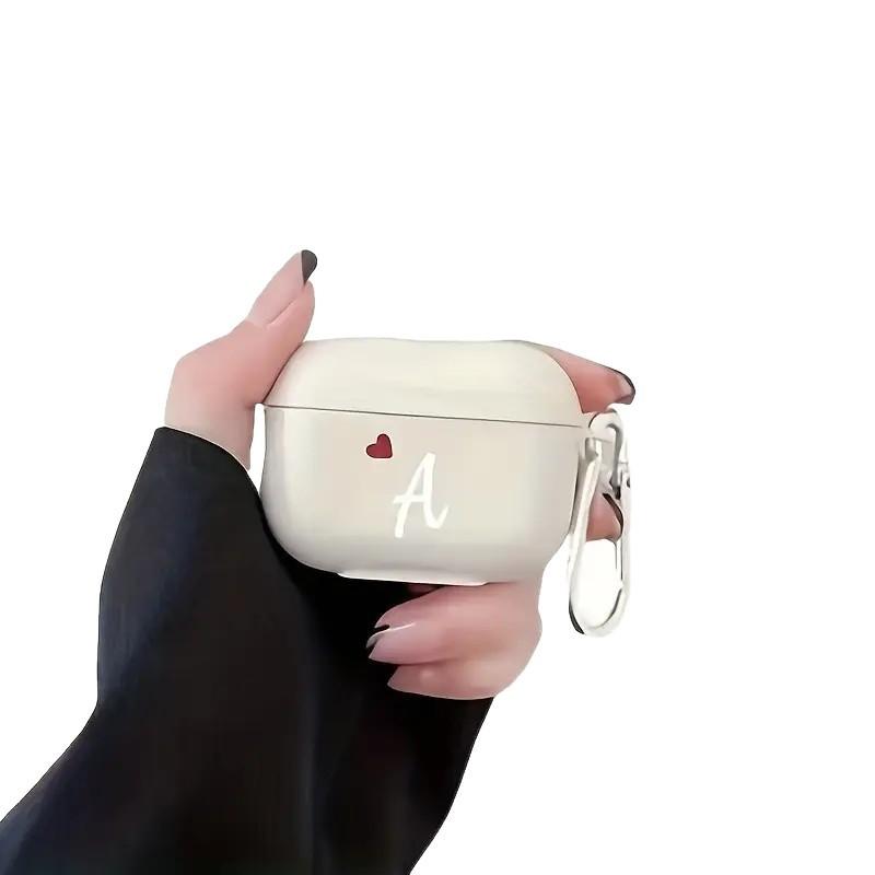 White Letter A Love Pattern Applies To AirPods 1/1st Generation Protective Case Apple Pro/1 Wireless Bluetooth Headset