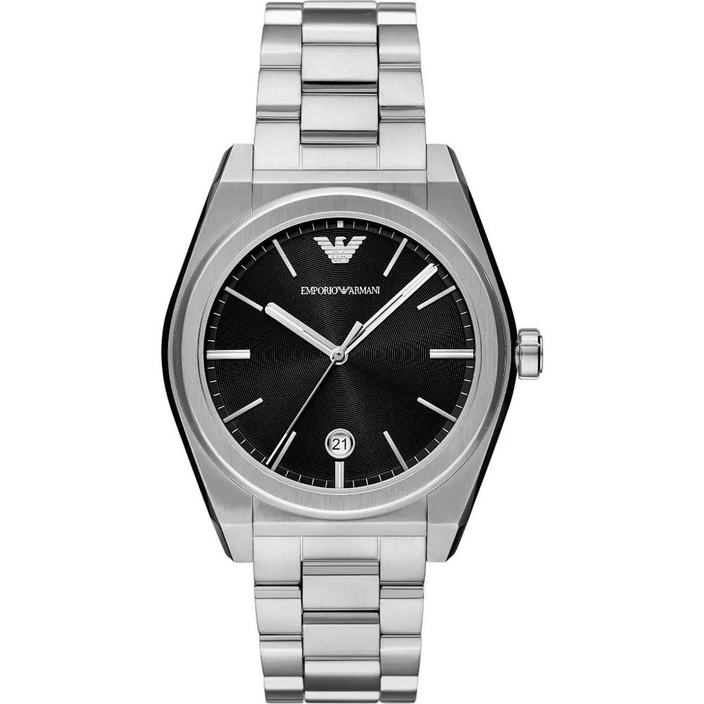 

Emporio Armani Federico Black Metal Silver Men s Quartz AR11622 Watch чёрный