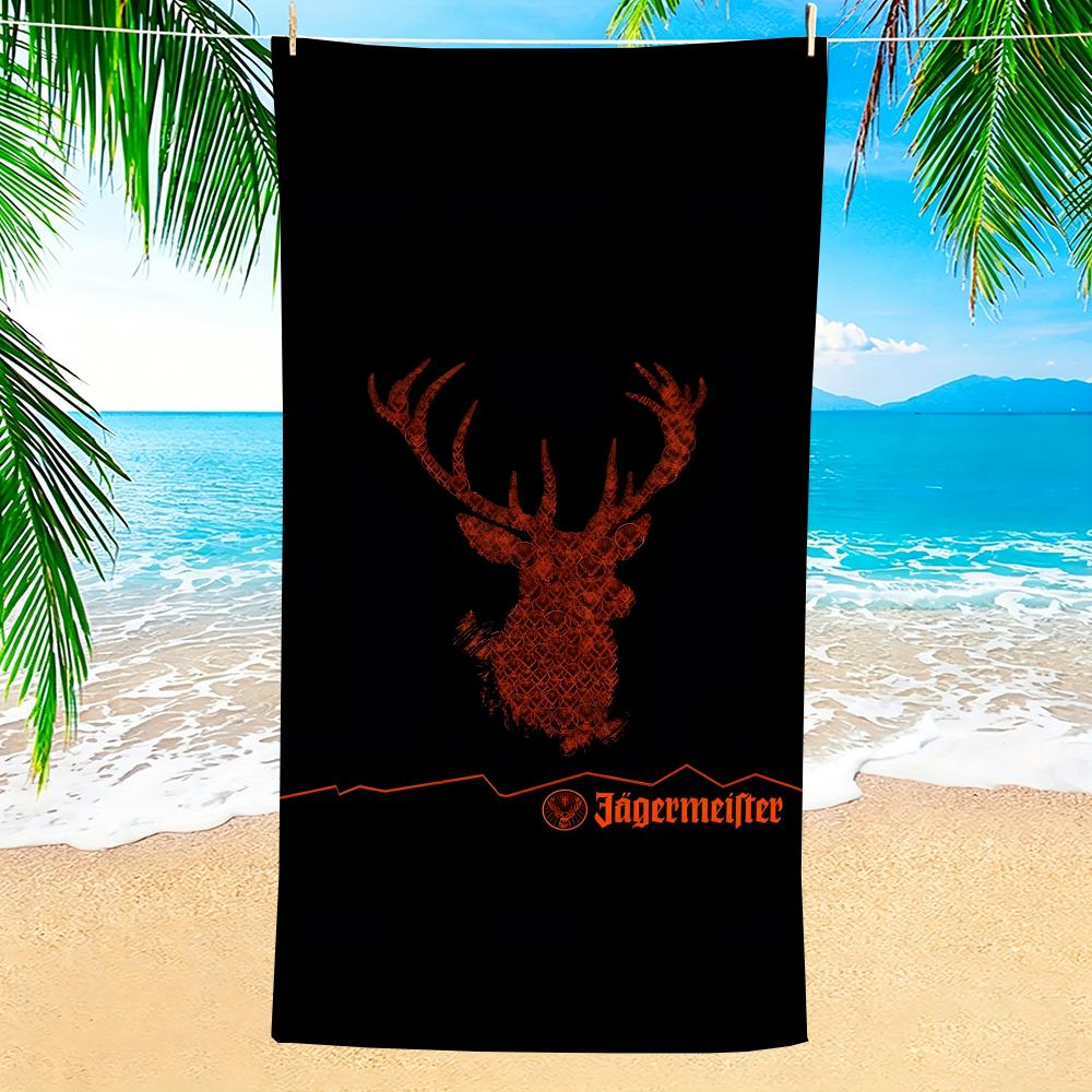 Marke Jaegermeister Großes Handtuch Handtuch Weich Pool Geschenk Für Reise Fitnessstudio Dusche Camping Schnelltrocknend Sport Große Strandhandtücher 70cm×140cm