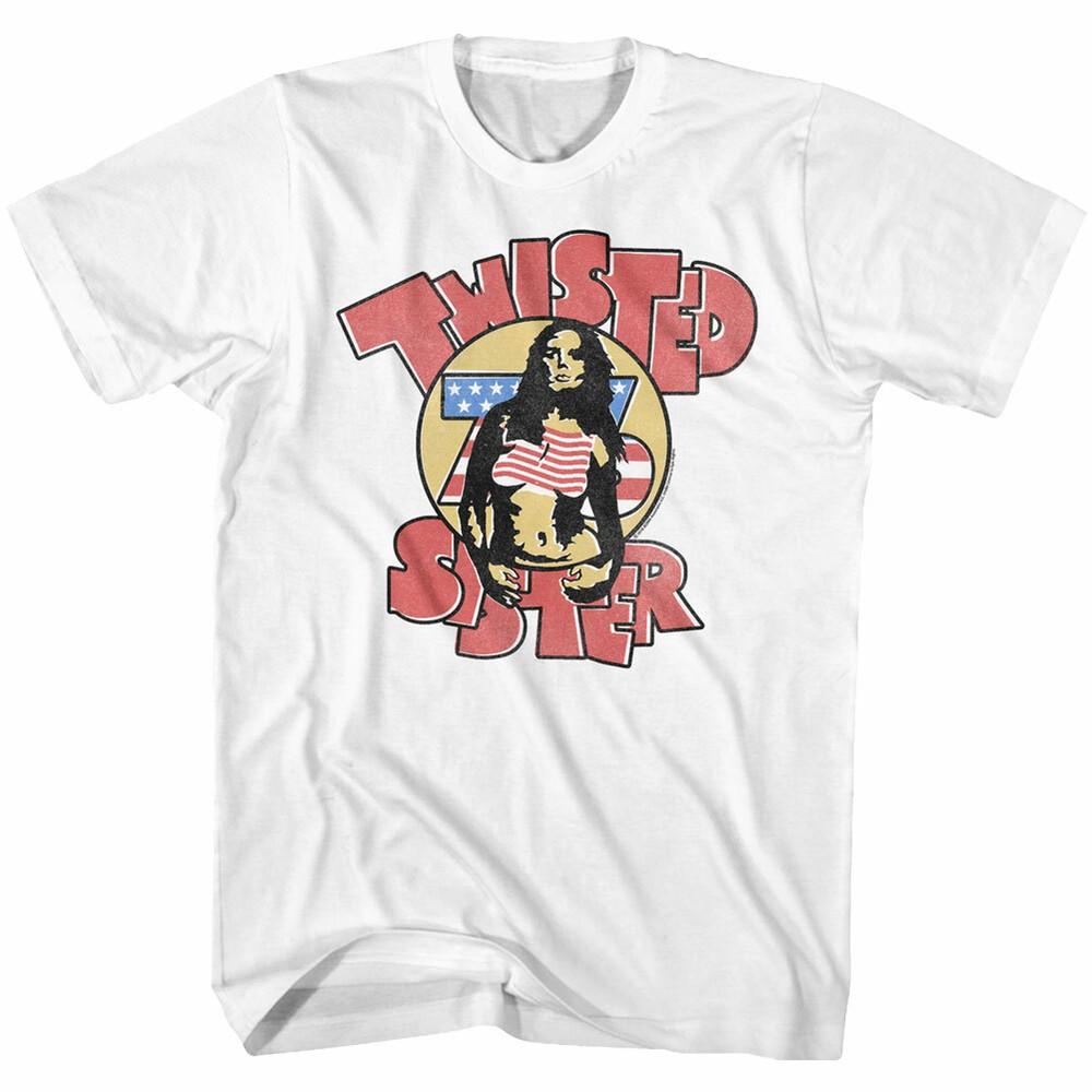 TWISTED SISTER New Licensed T-Shirt 1976 Twisted Tour White Cotton Size SM5XL Unisex T-Shirt XL