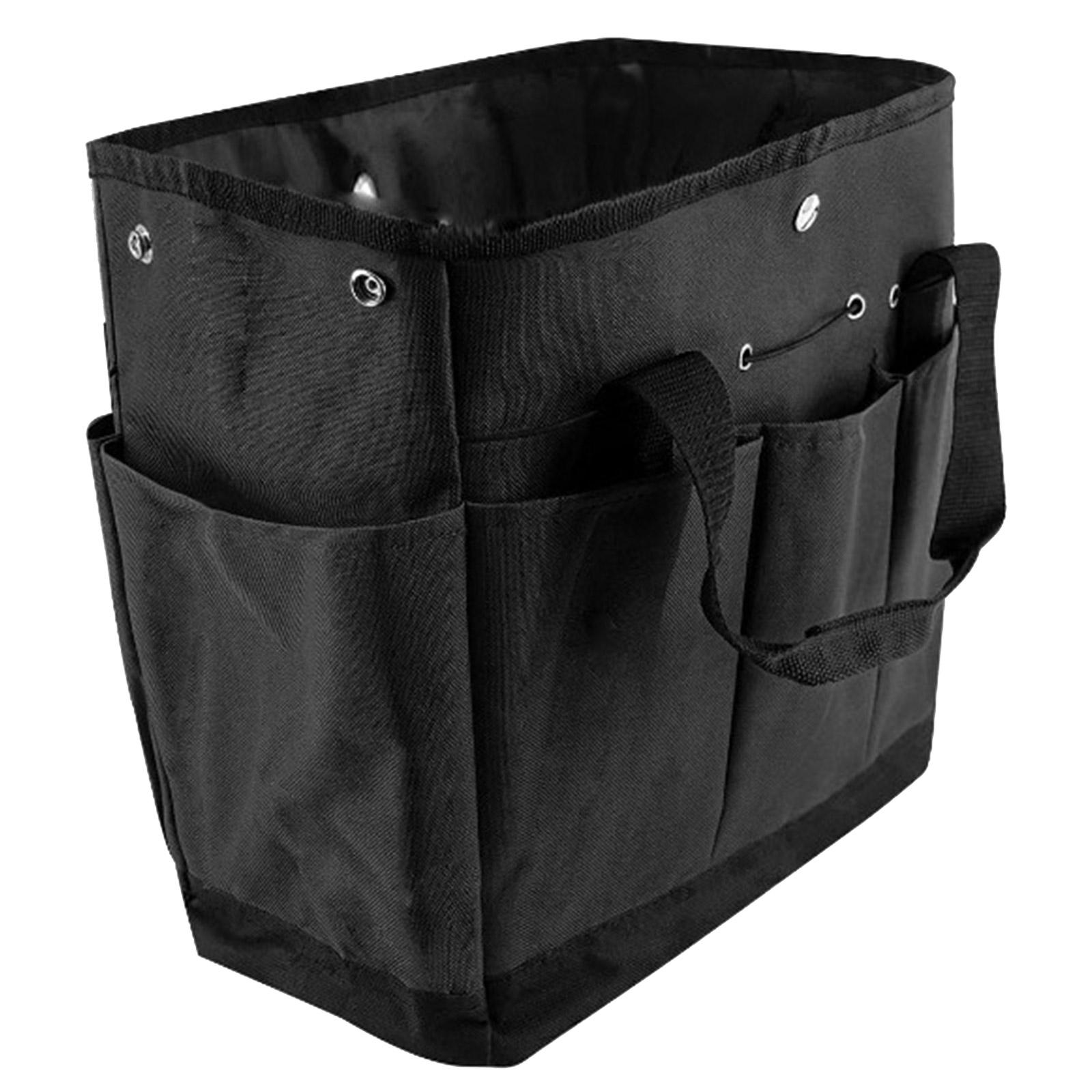 

Сумка для хранения садовых инструментов из ткани Оксфорд с несколькими карманами для легкой организации, сумка для хранения садовых инструментов чёрный