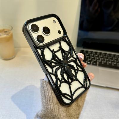 3D Spider Phone Case for iPhone 11 12 13 14 15 16 17 Pro Max Plus Cool Protective Cover Trendy Spider Design Cute Funny