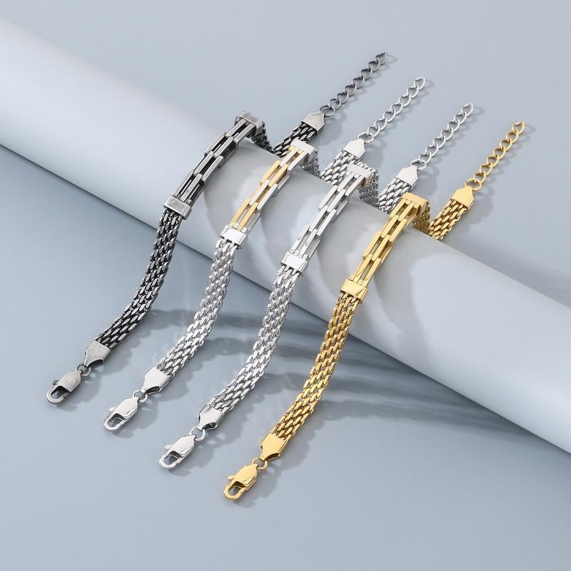 Kalen Vintage Stainless Steel Men's Bracelet Punk Adjustable Chain Biker Party Jewelry Rock 18K Gold Color Accessory Gifts