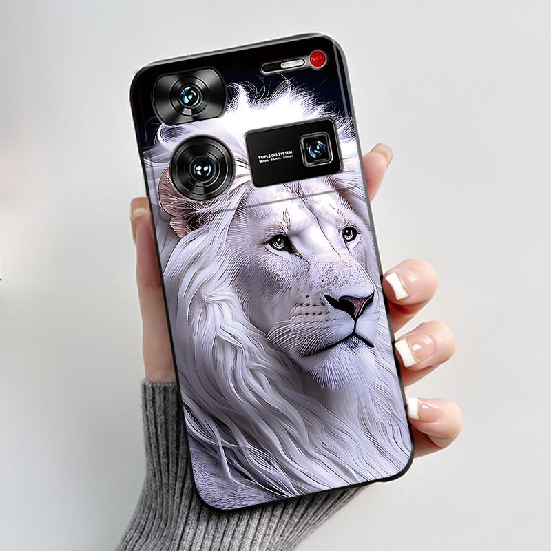 Case For ZTE Nubia Z60 Z70 Z70S Z50 Ultra Cute Love Heart Rabbit Matte Black Soft Silicone Cover For Nubia Z60Ultra Fundas Shell