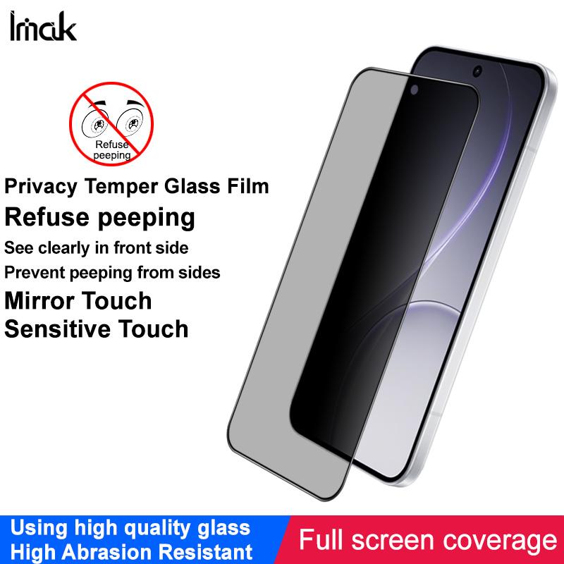 For OPPO Reno 15 F 5G Global Glass IMAK 3D Curved Privacy Tempered Glass Full Screen Coverage Film