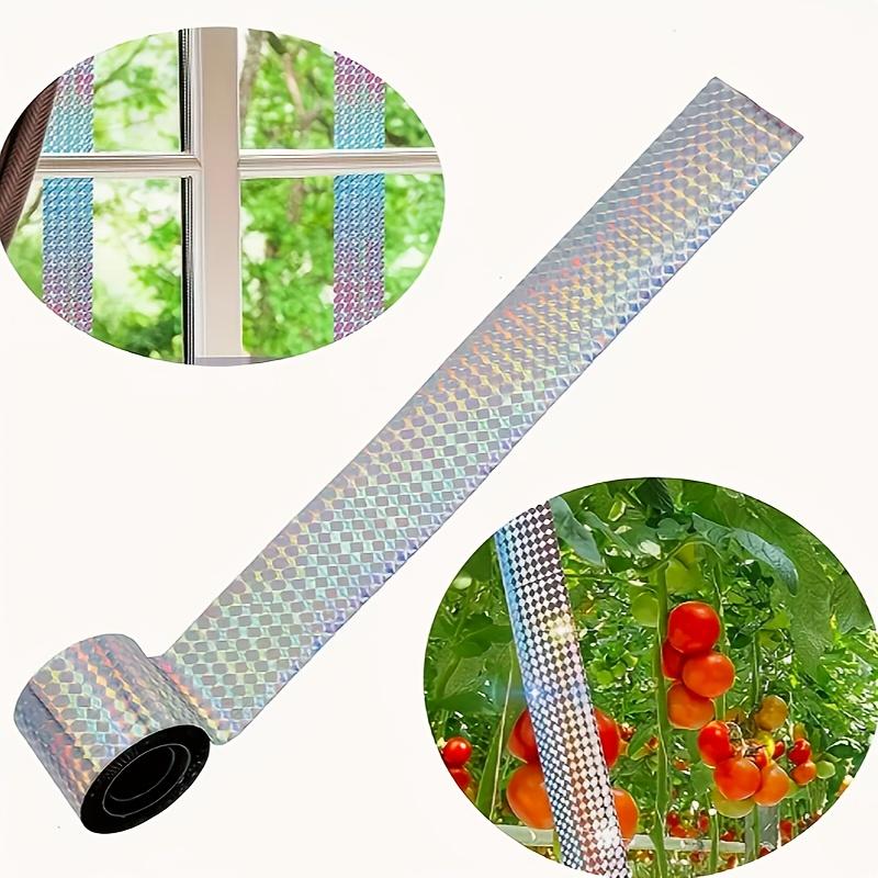 Reflective Bird Repellent Tape, Double-Sided Holographic Plastic Scare Ribbon for Gardens, Fruit Trees, Flower Beds and Outdoor Plants