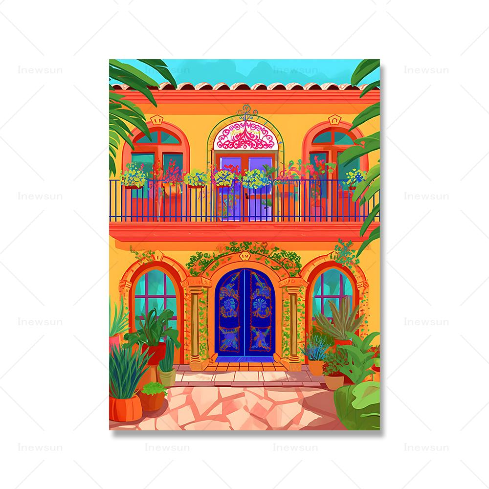 

Настенные художественные фотографии, мексиканская гасиенда, принт и постер, Мексика, традиционный двор, путешествия, иллюстрация, холст, картина, домашний декор 21x30cm No Framed