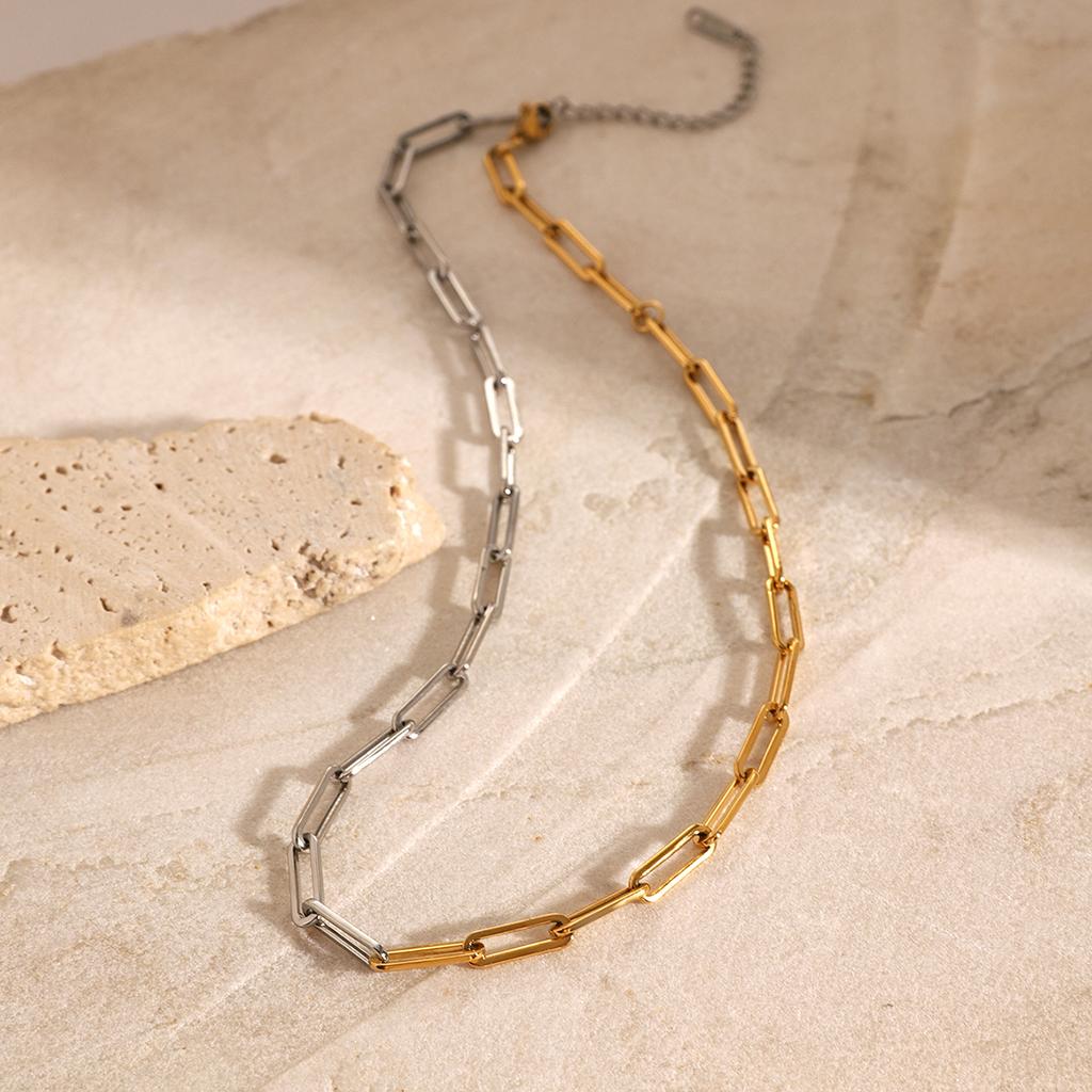  Stainless Steel Chain Necklace for Women High Quality 18 K PVD Plated Statement Collar DIY Collar Jewelry