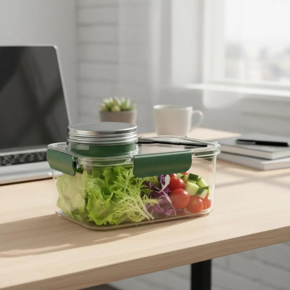 Leak-proof Salad Container Moisture Prevention Salad Container Leak-proof Mason Jar Salad Containers for Home Office Travel