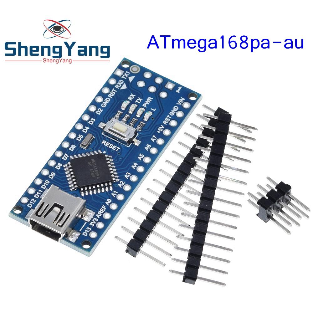 1/3PCS TZT Nano Atmega168 Controller Compatible for Arduino Nano Atmega168PA-AU CH340 CH340C Replace CH340G USB Driver