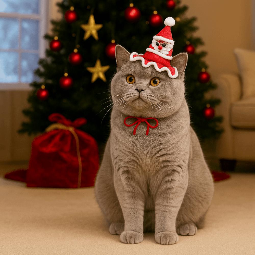 Cute Cat Knitted Hat Comfortable Dog Christmas Tree Hat Pet Accessories Dog Headwear Party