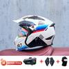 Full Face Motorcycle Helmet With Detachable Bluetooth Module ABS Shell Unisex All Season Retro Style