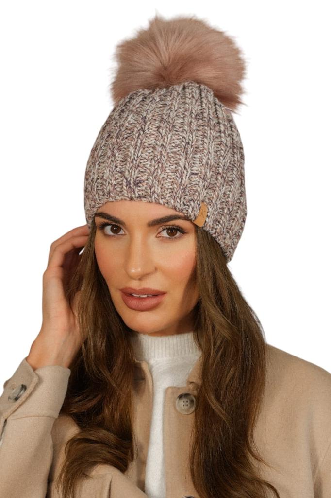 Vizier Winter Hat With Pompom Color Pink