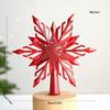 Plastic Star Topper 3D Design Star Ornament Christmas Tree Top Decor  Holiday Party