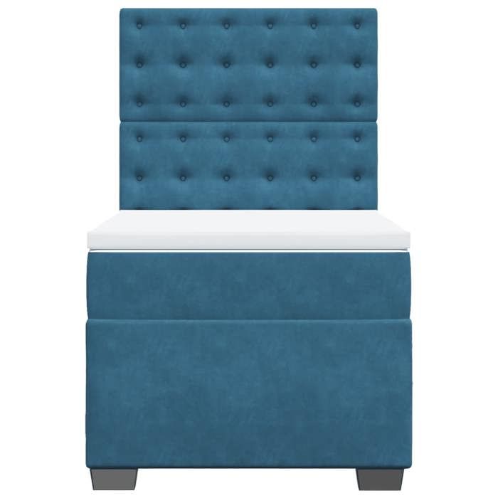 Maison Exclusive - Sommier à lattes de lit avec matelas bleu 100x200 cm