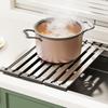 Stainless Steel Kitchen Sink Drain Rack Foldable Dish Drainer Rack Rack Sink Bowl and Dish Storage Rack Drying Storage Shelf