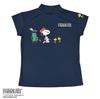 DELSOL X PEANUTS Snoopy Collaboration Short Sleeve Mock Neck Shirt (JP, Alphabet, M, NAVY)