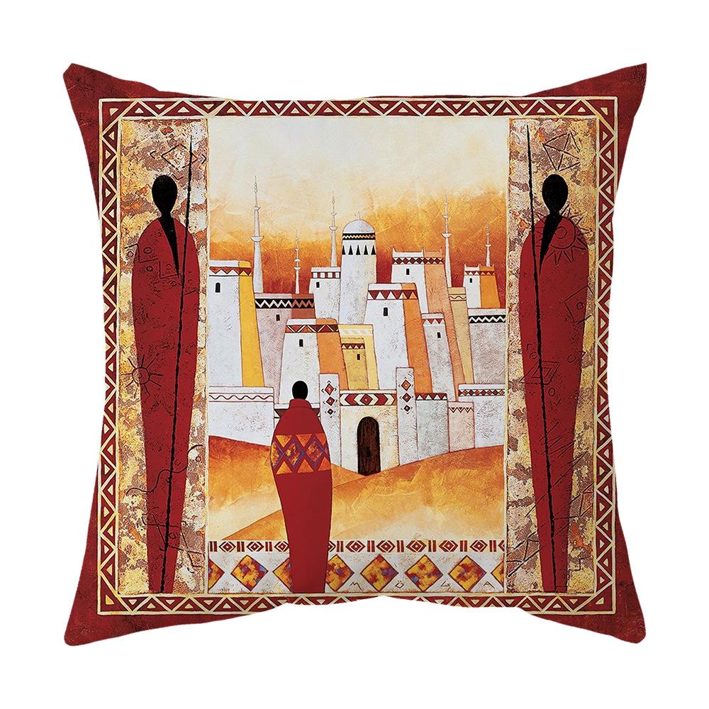 Bunte handbemalte ägyptische schwarze Autokissenhülle Sofakissen Kissen Heimkissen