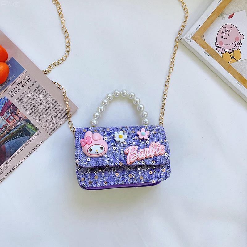 Charming Pearl Bag For Kids Fashionable Princess Style Shoulder Bag For Girls