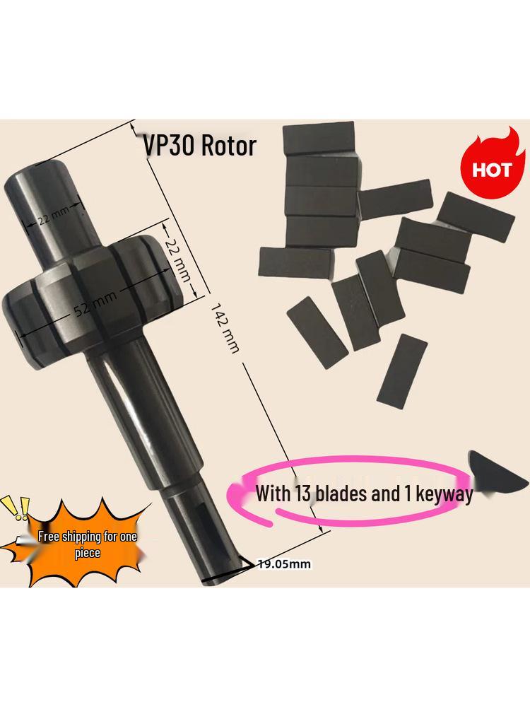 VP-15/20-FA3 Variable Oil Pump Repair Kit: Rotor, Splined Shaft, Crescent Key, Distribution Plate, Stator Spline Sleeve 9 Teeth